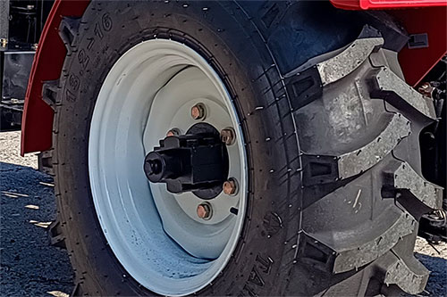 Eixo deslizante da roda traseira com ajuste contínuo